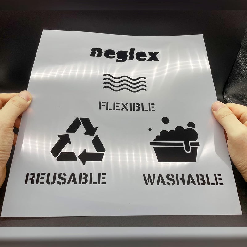 neglex 10PCS 7mil Blank Mylar Stencil Sheets,12X12 inch Milky Translucent PET Blank Stencils Sheets,Template Material for Cutting Machines, Laser Cutting, Food-Safe Craft Plastic - Image 3